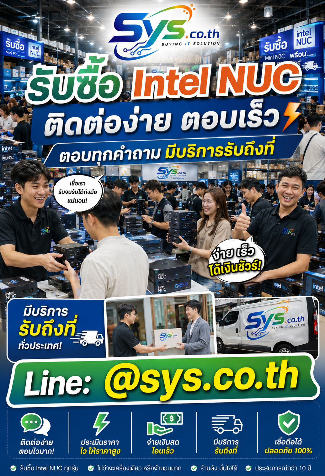 ติดต่อ LINE @sys.co.th เพื่อขาย Intel NUC มือสอง